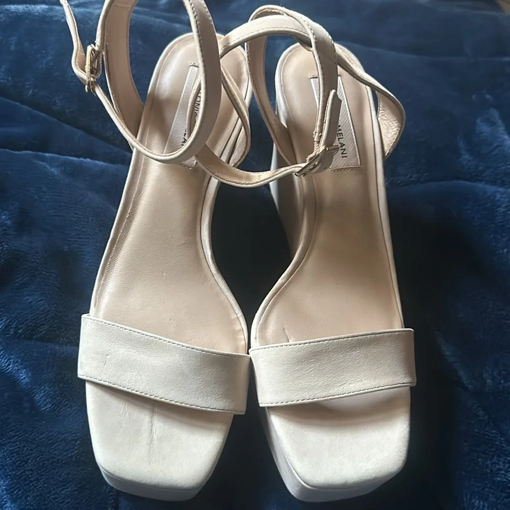 Antonio Melani Madelle Bespoked Nude platform wedges